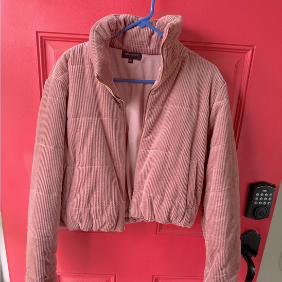 Dusty Rose Crop Puffer - Picture 1 of 3